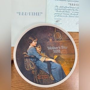 Norman Rockwell's 1978 Mothers Day Plate “Bedtime”